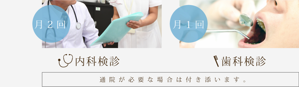 内科検診　歯科検診